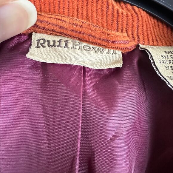 Ruff Hewn Vintage Orange Corduroy 2 Button Lined‎ Fitted Blazer Size Small - Picture 5 of 6
